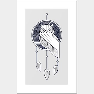 Owl Dream Catcher Posters and Art